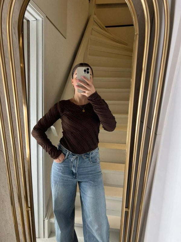 2673 Sofie top bruin