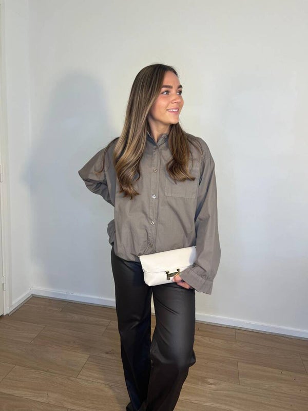 793 Blouse met inside top Grijs