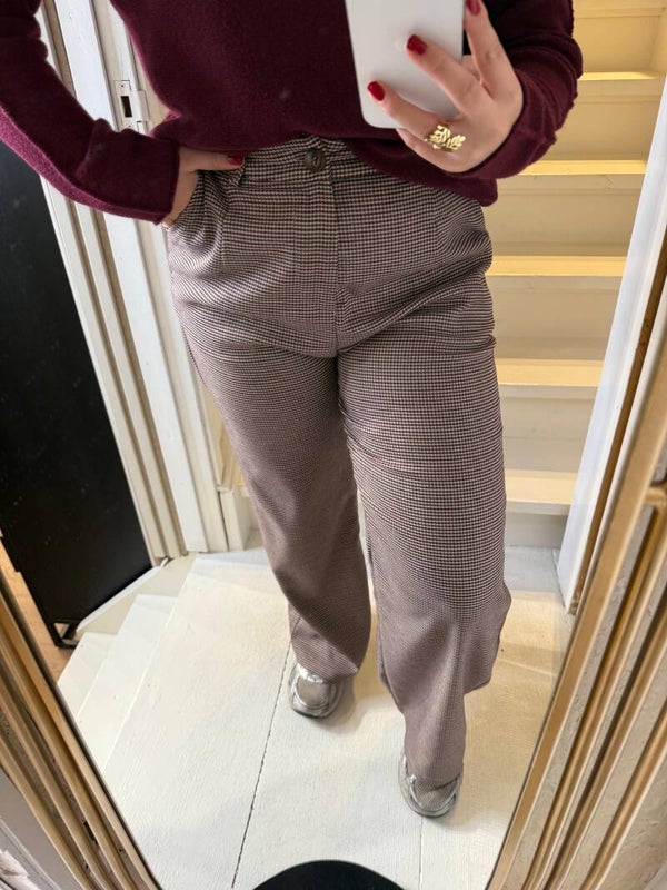 862 Ruiten broek met rood