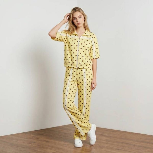 Polka Lounge set Yellow Brown - One Size