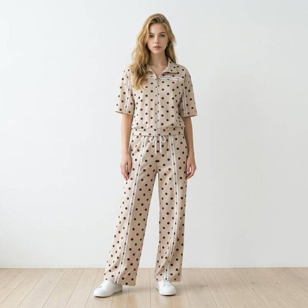 Polka Lounge Set Beige Brown One Size