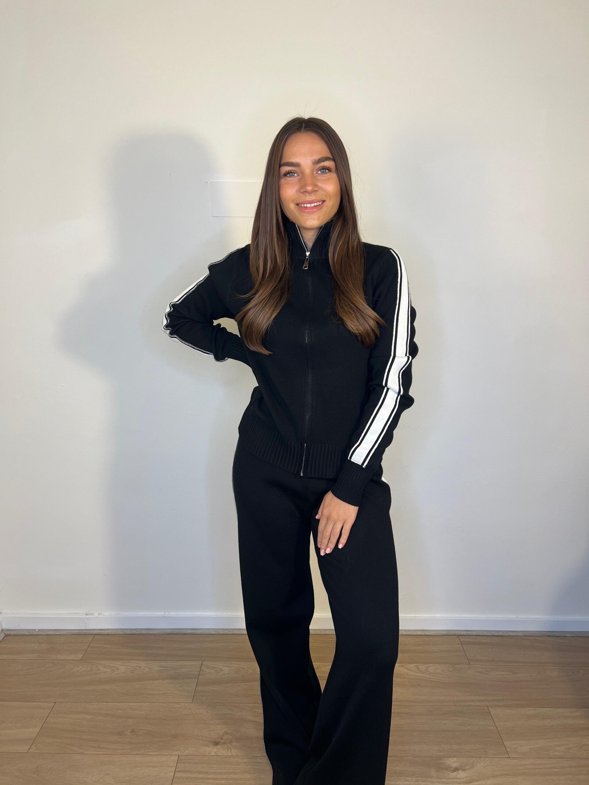 854 Tracksuit met streep Zwart