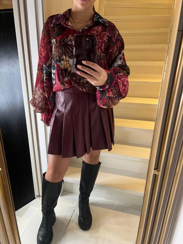 0025 Bordeaux rood rokje