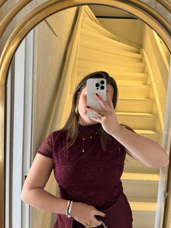 874 Short Sleeve kant Bordeaux