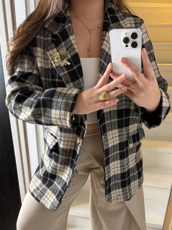 876 Ruiten Blazer Zwart