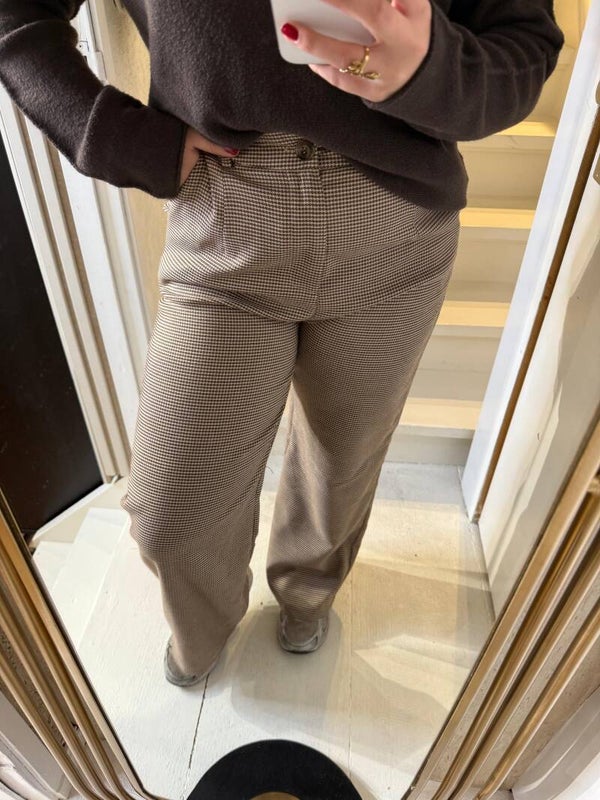 863 Ruiten broek met bruin