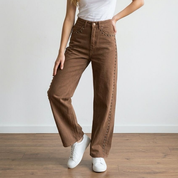 1010 Jeans bruin balloon fit