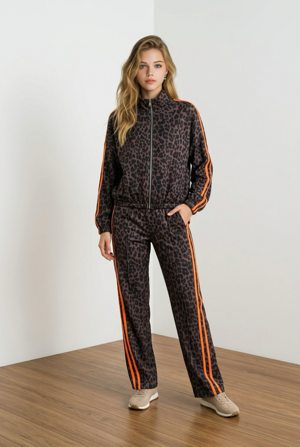 26190 Fii Comfy Panterprint Bruin/oranje one-size