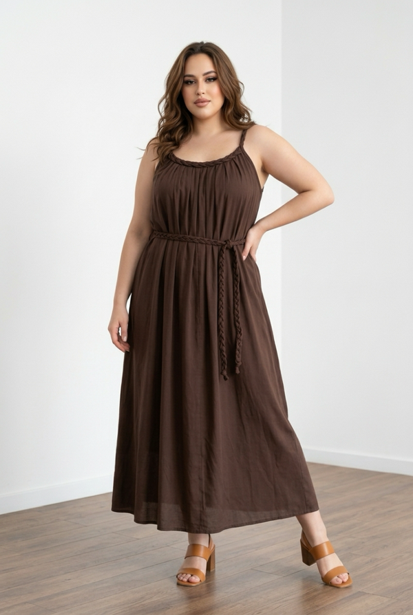 Bruine jurk one-size Sale!! Op=op
