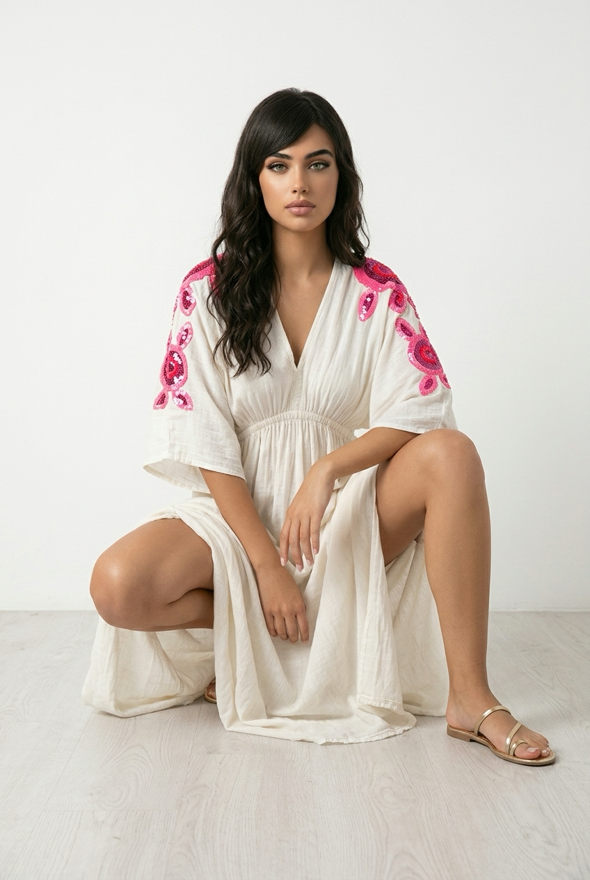 Gold & silver paris jurk sale op=op one-size