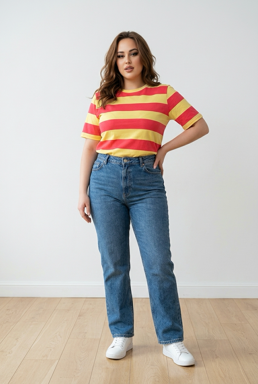 T-shirt one-size geel