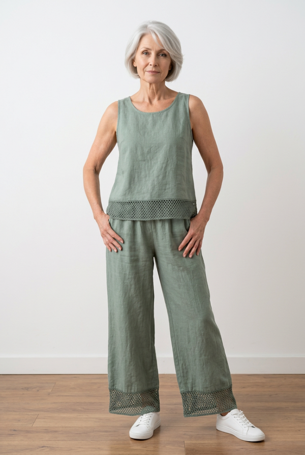 Mia Linnen set Groen one-size