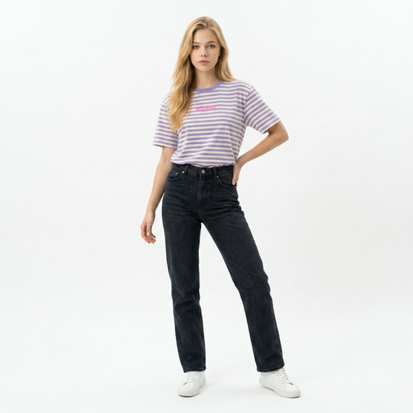 26289 Elise Icon Stripe Tee Paars