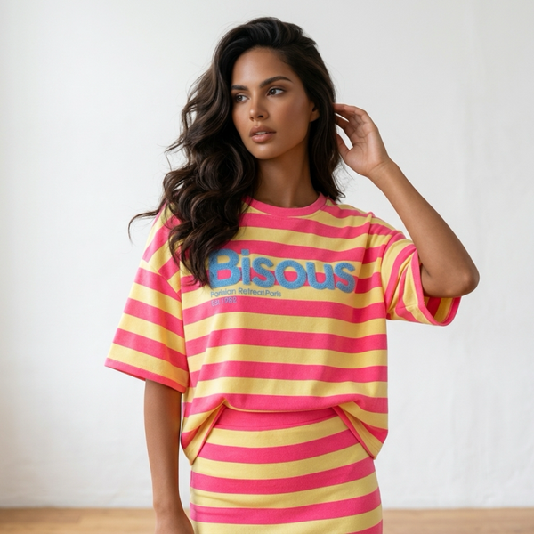 26387 Bibi Bisous Striped Shirt blauw