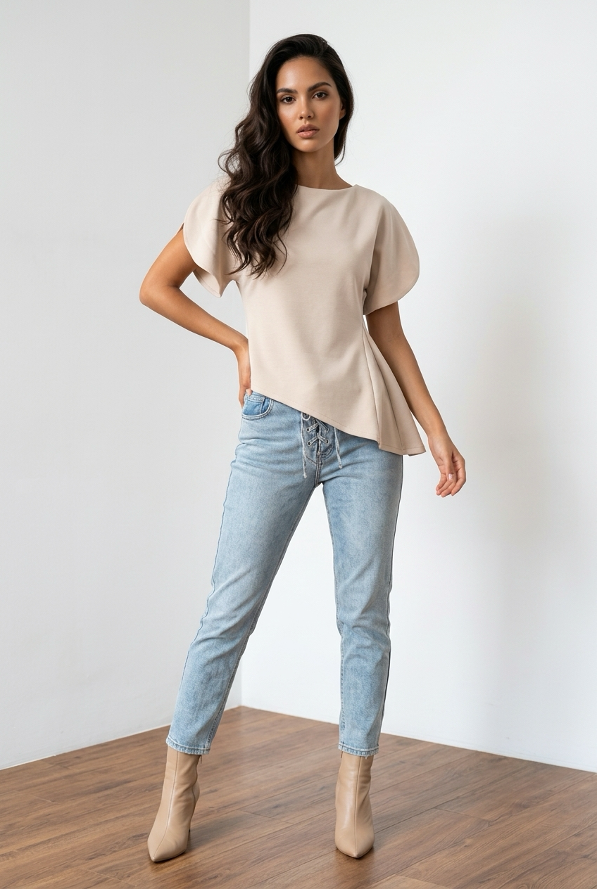 26271 Sophie chic top beige