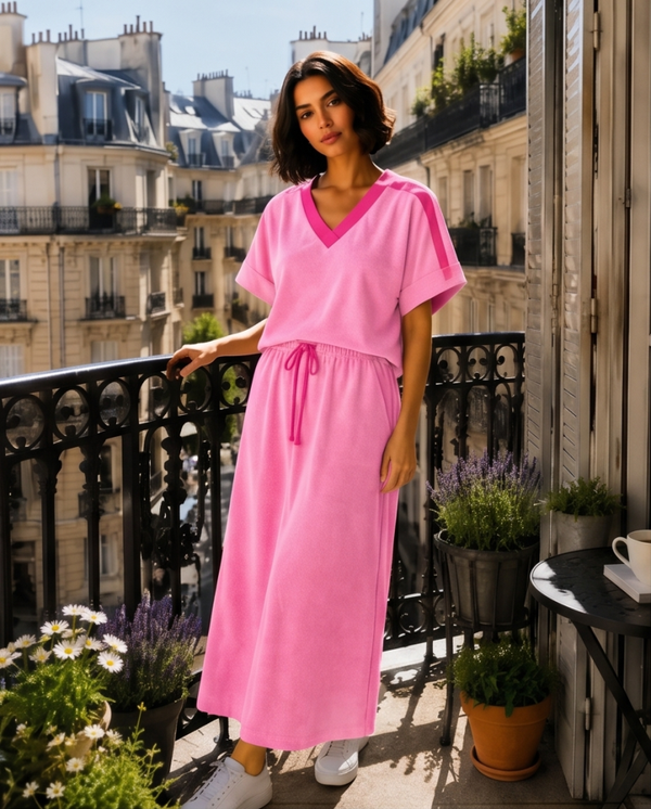 Iconic Badstof Rok - Bubble Pink