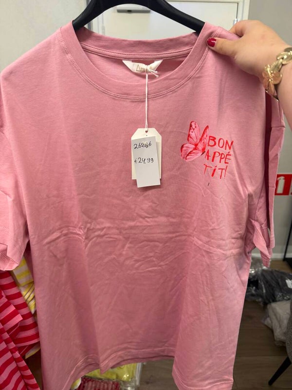 26296 Bon Appétit T-Shirt Roze