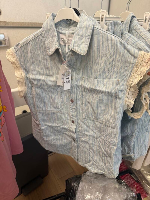 26311 Olivia Denim lace set
