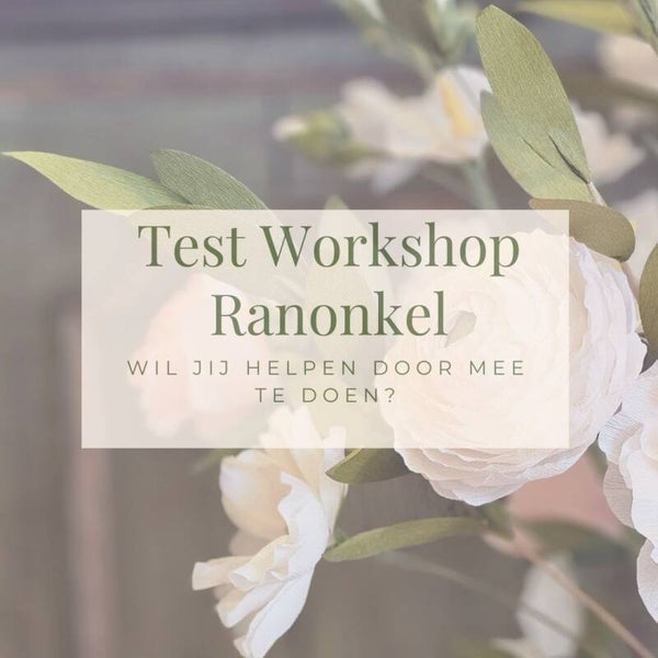 Test Workshop Ranonkel Zaterdag 7 februari 16.00u - 17.30u