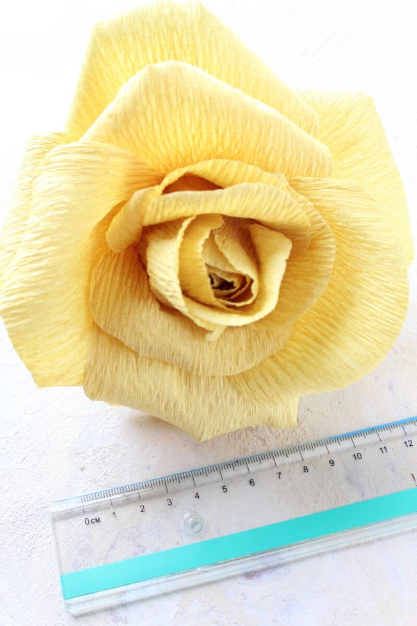 Tafelbloem gele roos