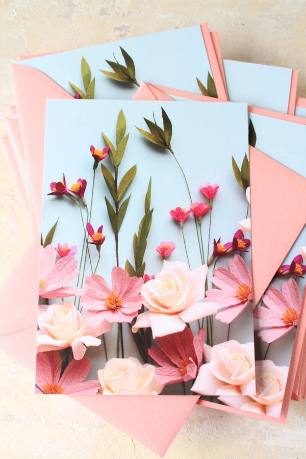 A5 Kaart Flatlay blauw