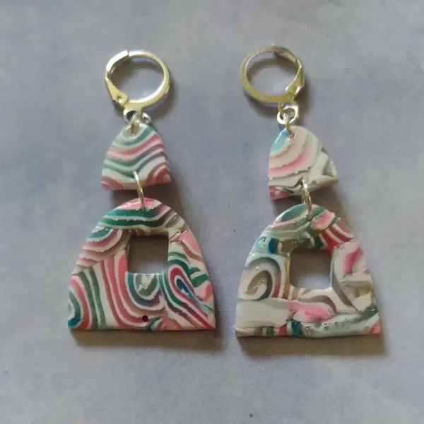 Retro Groovy Swirl Dangle Collection (4 Style Options)