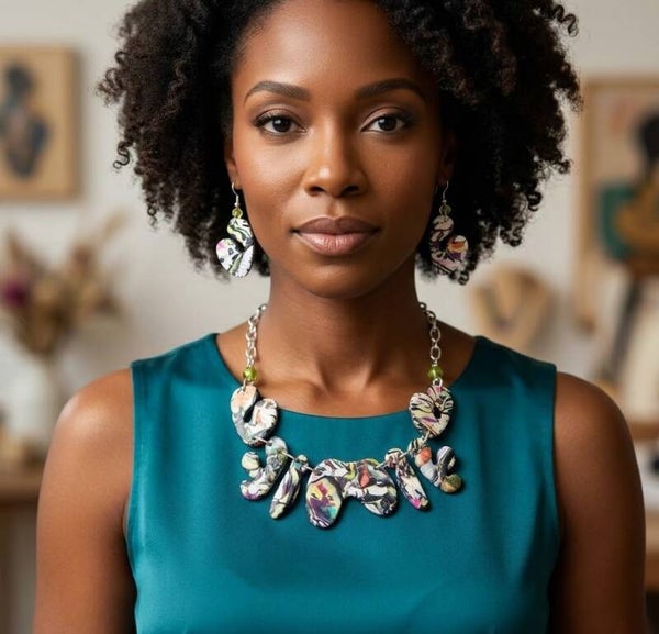 "WHAT IF...?" Balanced Cascade Statement Necklace & Earring Set