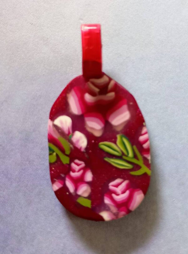 Deep Red Roses Pendant