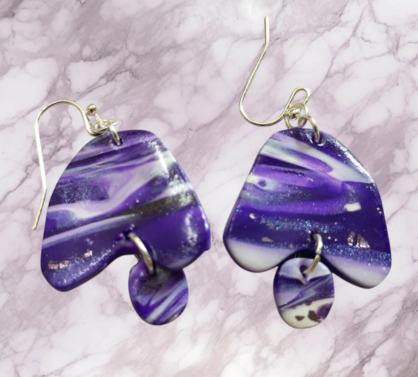 Purple Nebulous Earrings