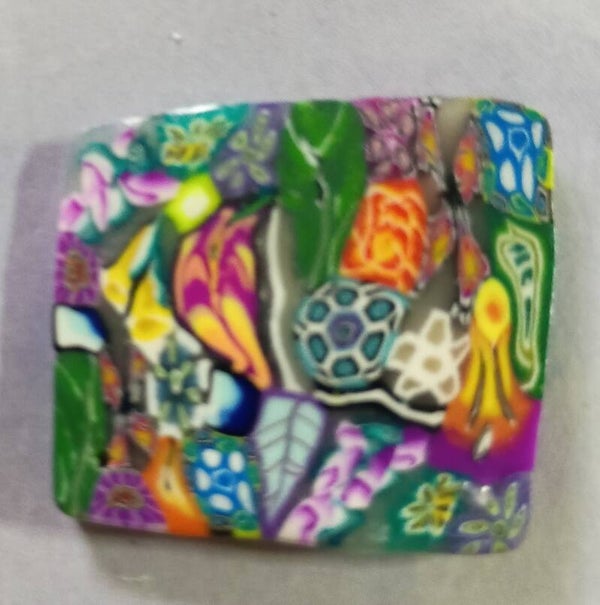 Multi Orange Cane Magnet