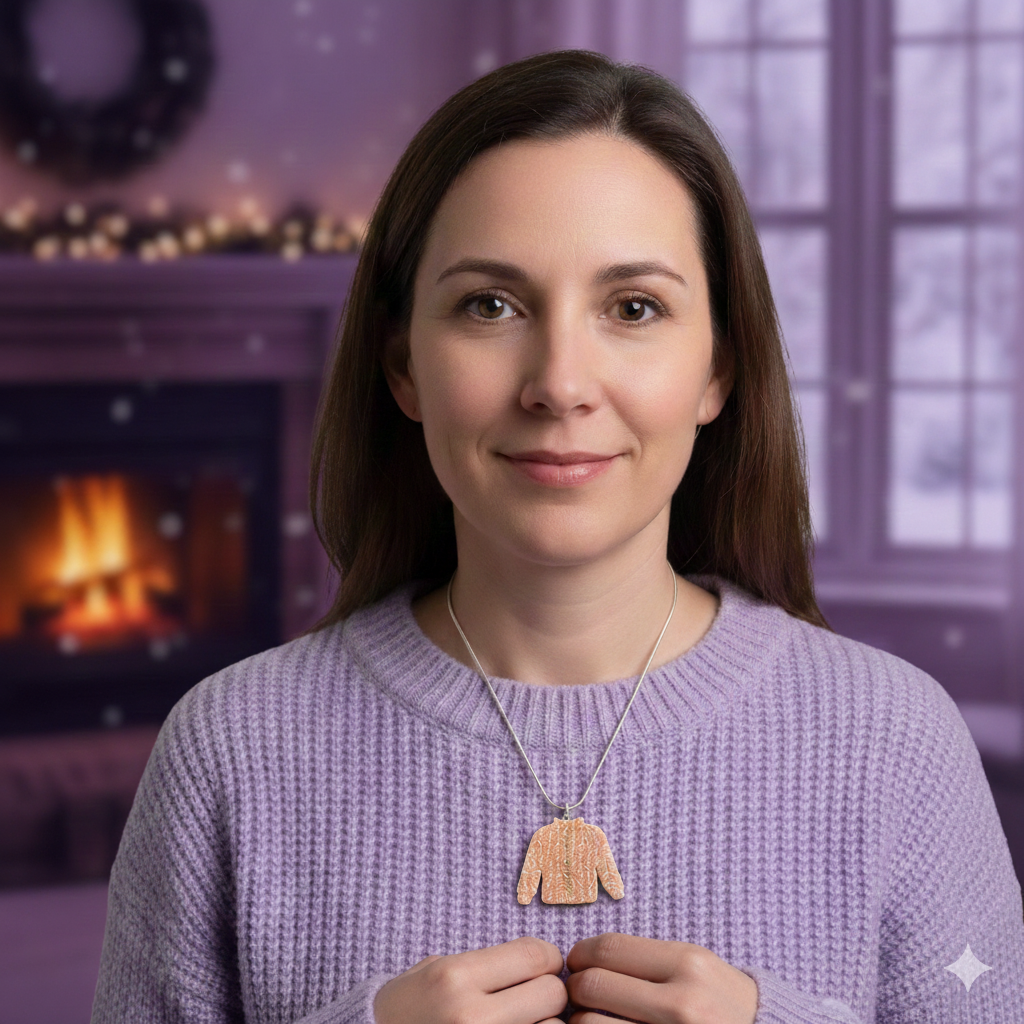 White Lace Sweater Pendant