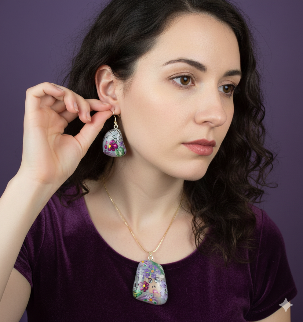 Trapezoid Attitude Lady Necklace set