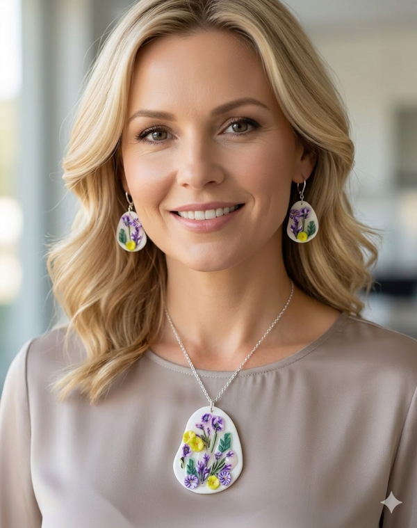 The Royal Amethyst Garden Necklace set