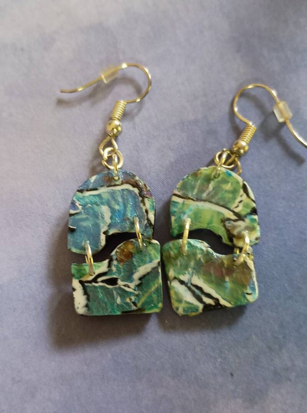 Emerald Sea Segmented Arch Dangles