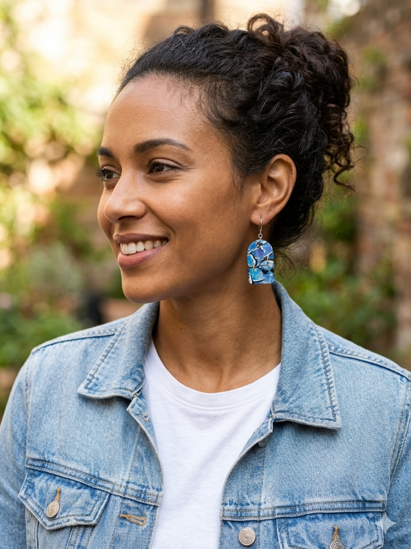 Blue Lagoon Segmented Arch Dangles