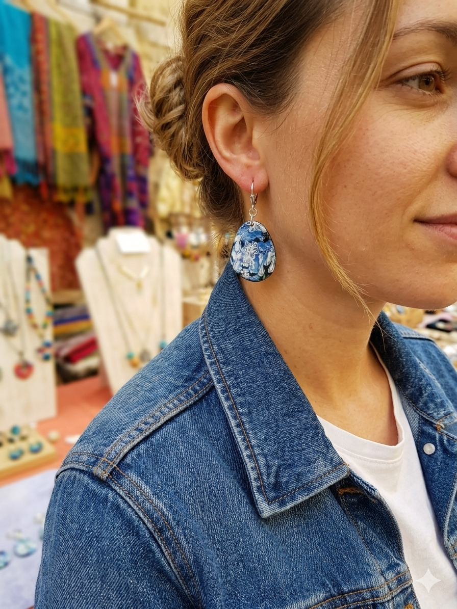 Blue Shoreline Mosaic "Zen" Drops