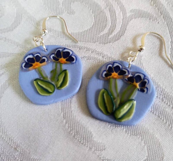 The Dancing Pansy Earrings