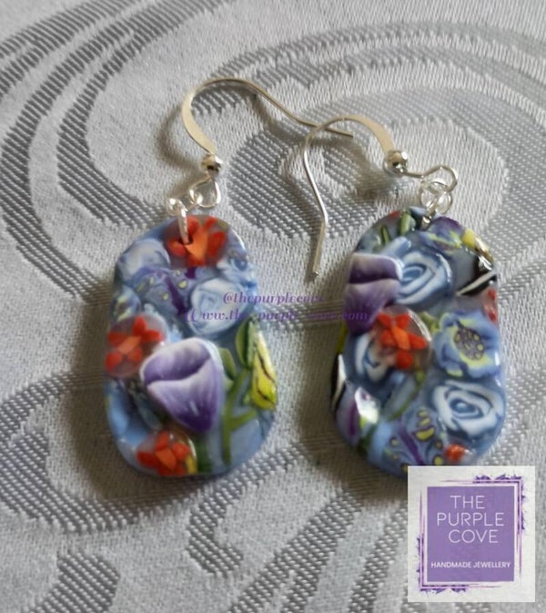 Periwinkle Meadow: Classic Garden Drop Earrings