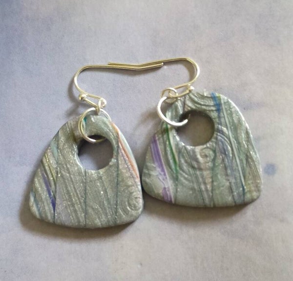 Shimmering Mokume Gane Metallic Earring Collection (3 Style Options)