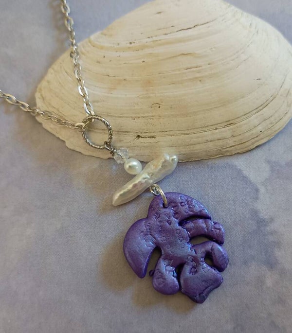 Royal Violet Textured Pendant
