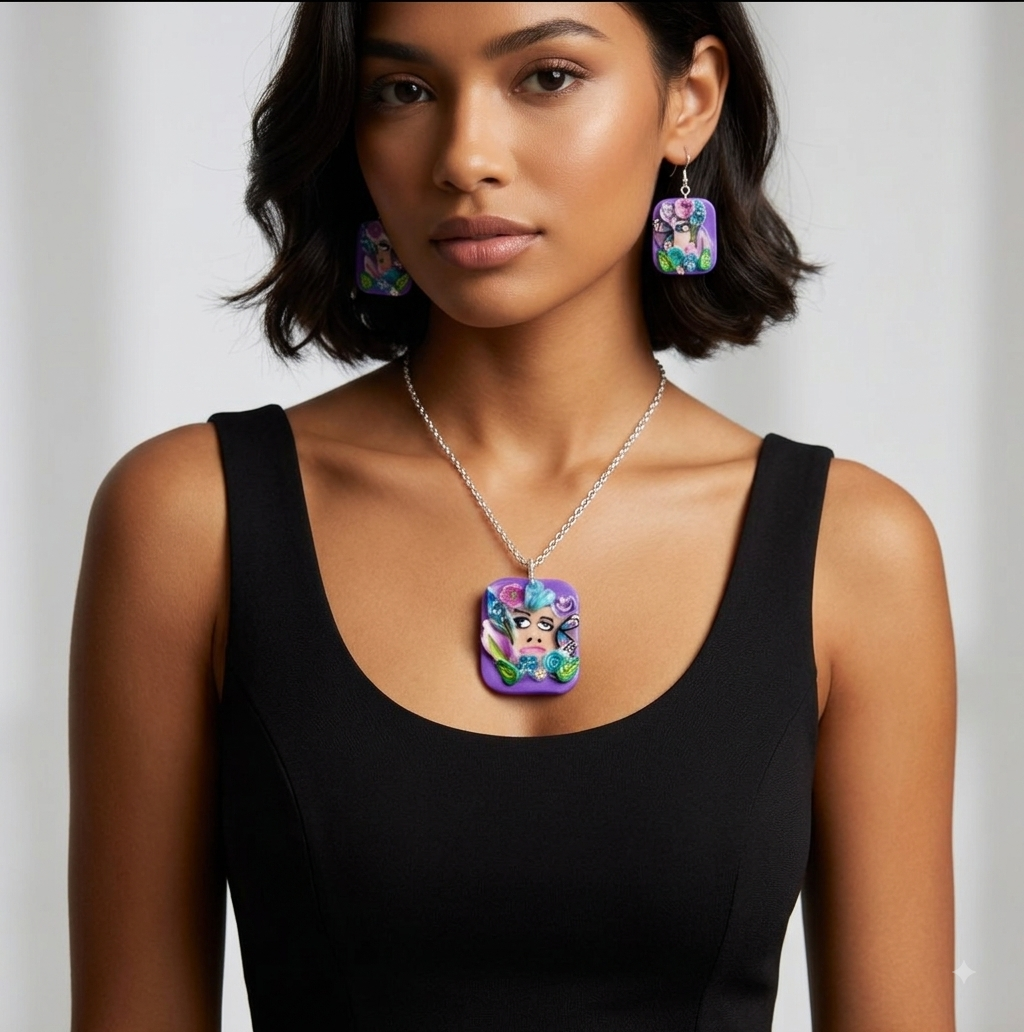 Mystic Garden Goddess Necklace & Earring Set Collection (Multi-Style)