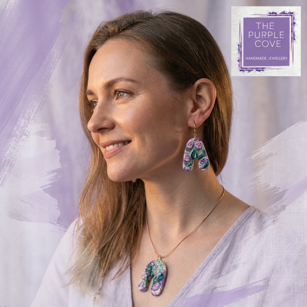 Meadow Arch: Teal & Bloom Necklace and Earrings Set