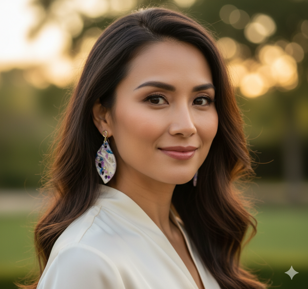 Ocean Wisper Leaf Earrings