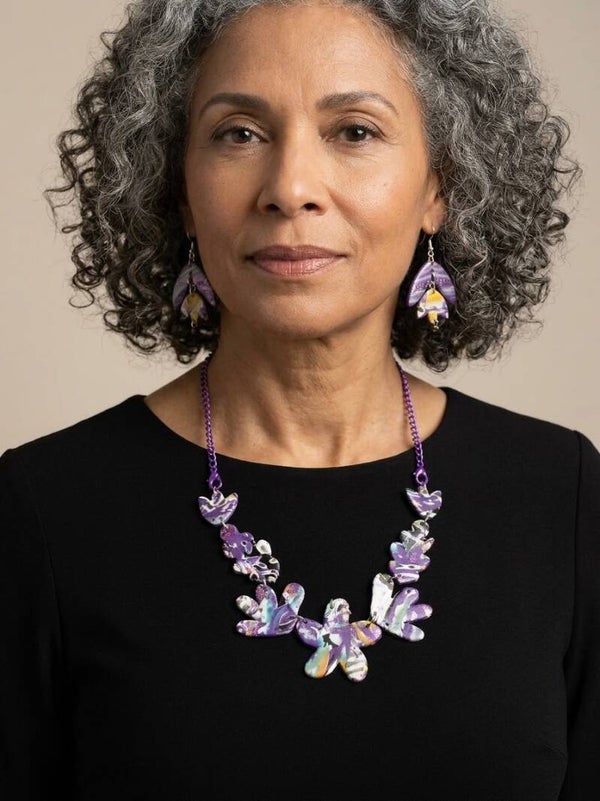 "WHAT IF...?" Avant-Garde Statement Necklace & Earring Set