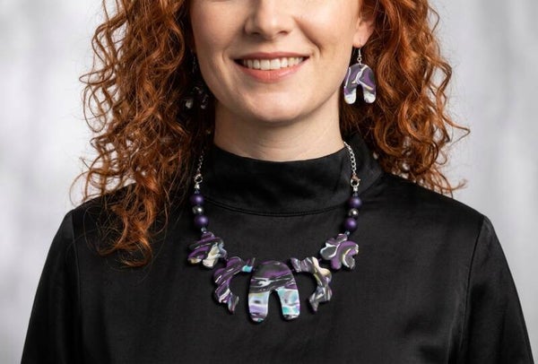 "WHAT IF...?" Beaded Arch Statement Necklace & Earring Set