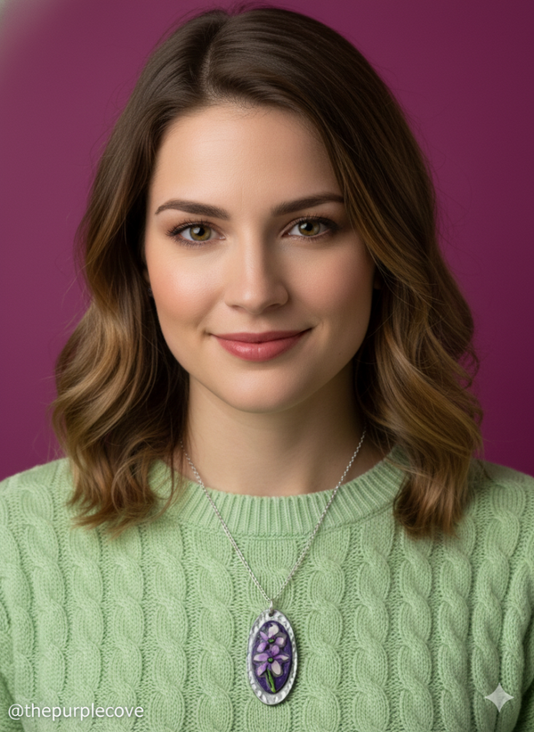 Artisan Lavender Cameo Pendant