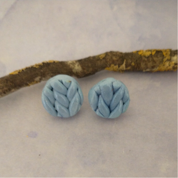 The Knitted Clay Stud Earrings