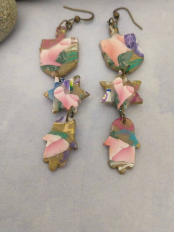 The Tiered Judaica Statement Earrings
