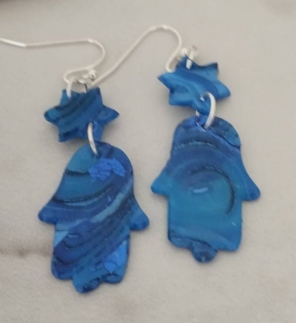 Hamsah and Star of David Earrings