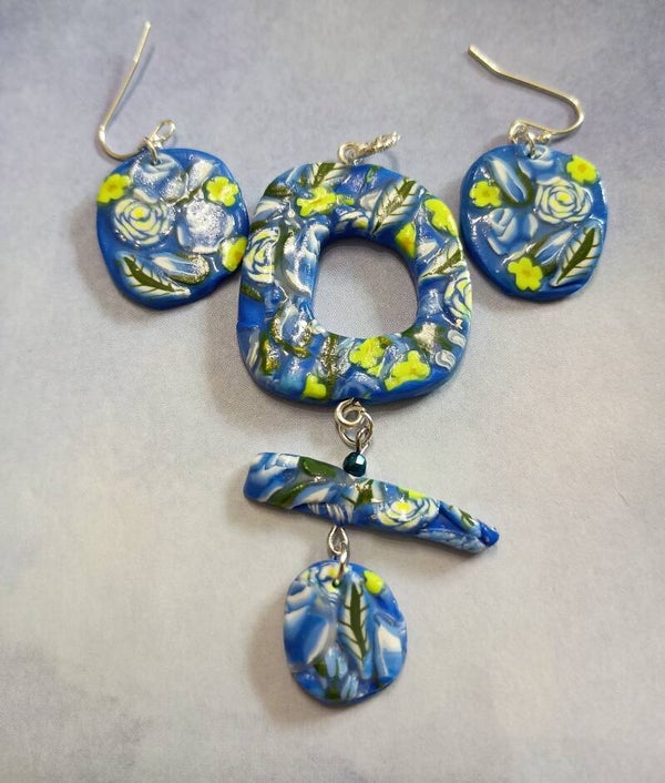 Cornflower Melody Collection Necklace and Earrings